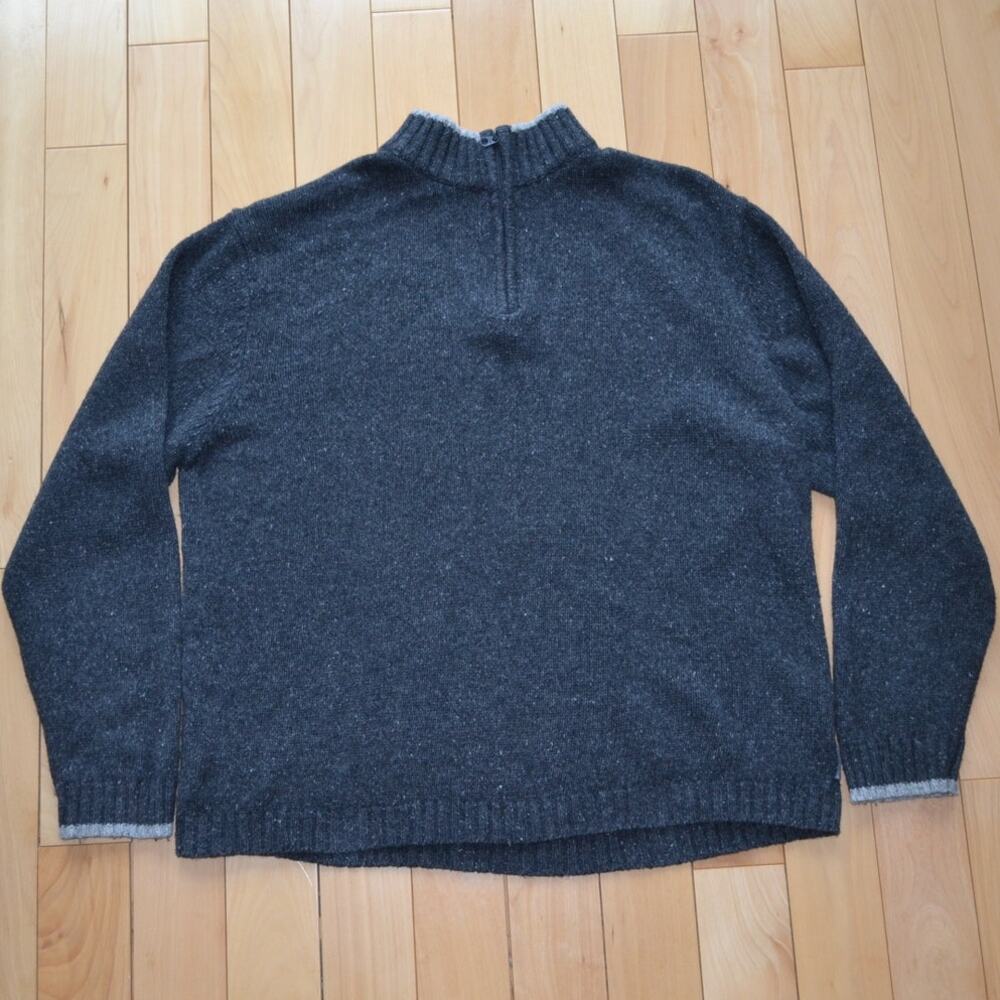 Woolrich Quarter Zip Sweater Gray Size L